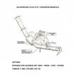16006 - LEOVINCE EXHAUST MANIFOLD CATALYTIC CONVERTER STAINLESS STEEL APPROVED
