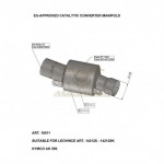 16011 - LEOVINCE EXHAUST MANIFOLD CATALYTIC CONVERTER STAINLESS STEEL APPROVED