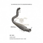 16019 - LEOVINCE EXHAUST MANIFOLD CATALYTIC CONVERTER STAINLESS STEEL APPROVED